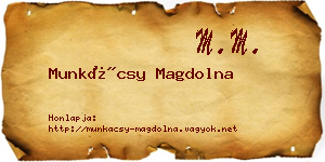 Munkácsy Magdolna névjegykártya