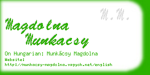 magdolna munkacsy business card